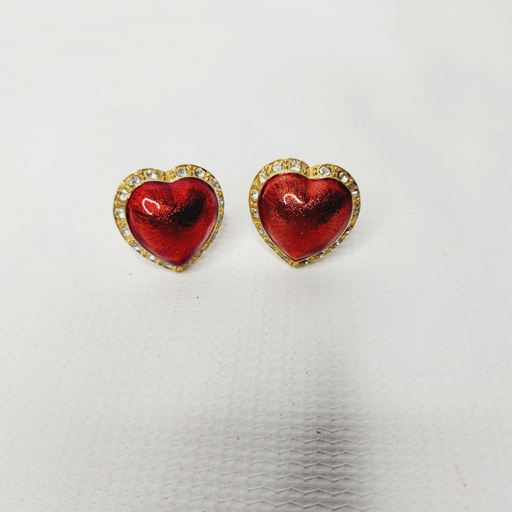Victoria's‎ Secret Vintage Rare Signed Red Clip On Earrings